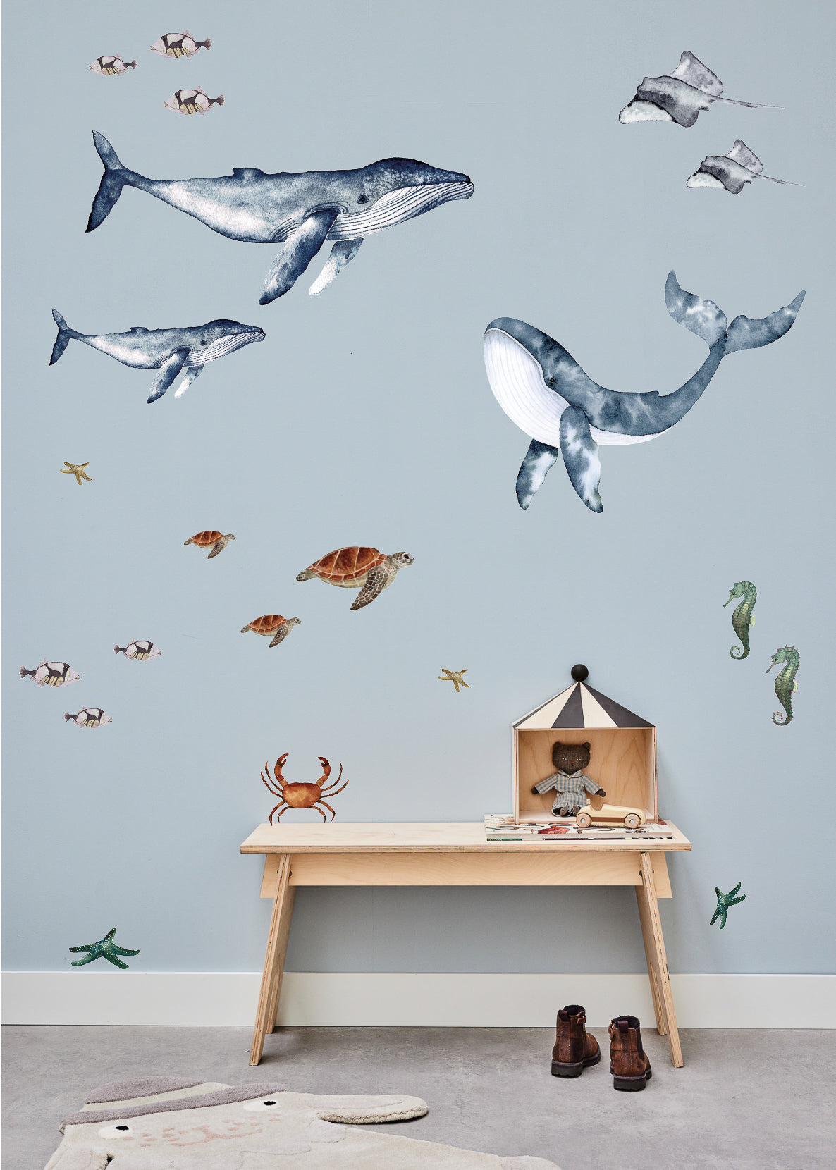 Wall stickers | Whales and aquatic animals set XL