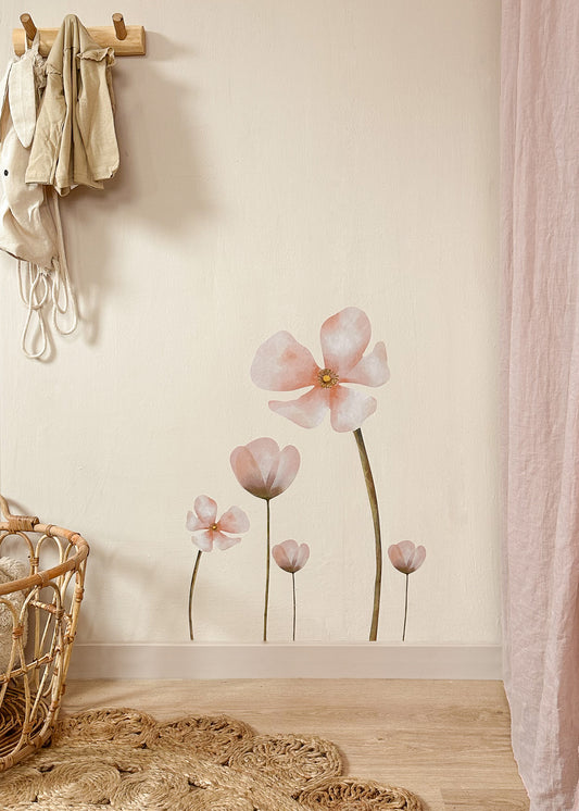 Wall stickers | Flowers pink (70 cm)
