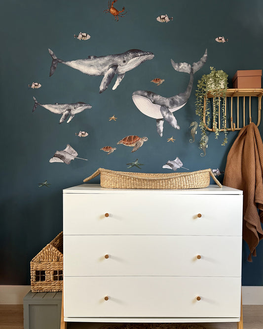 Wall stickers | Whales and aquatic animals set XL