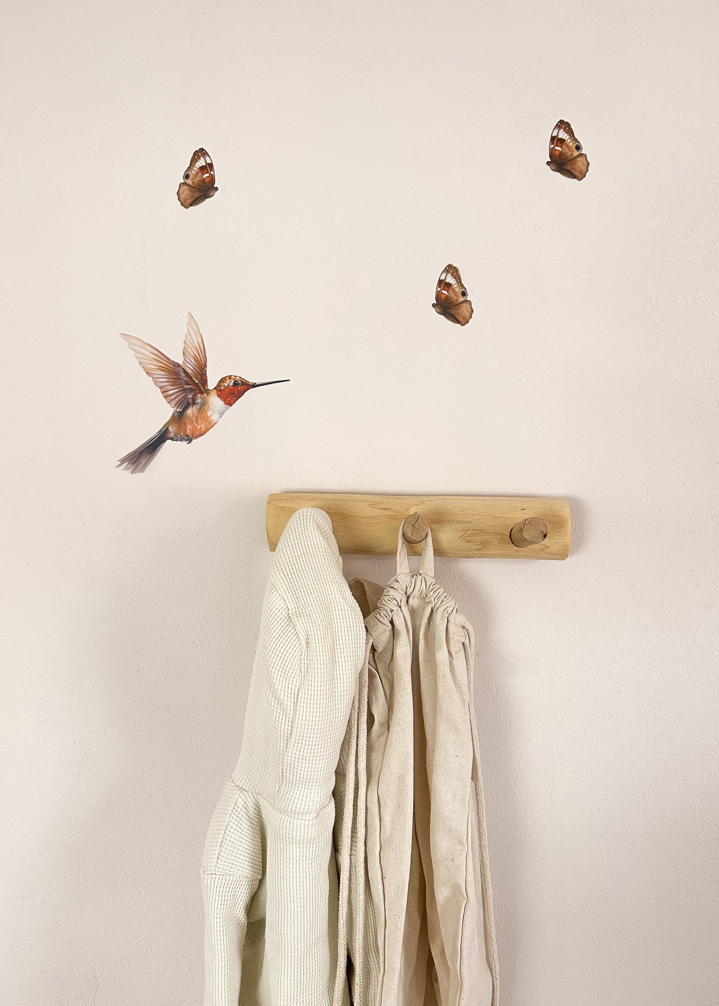 Wall stickers | Jungle / Safari bird with butterflies (mini set)