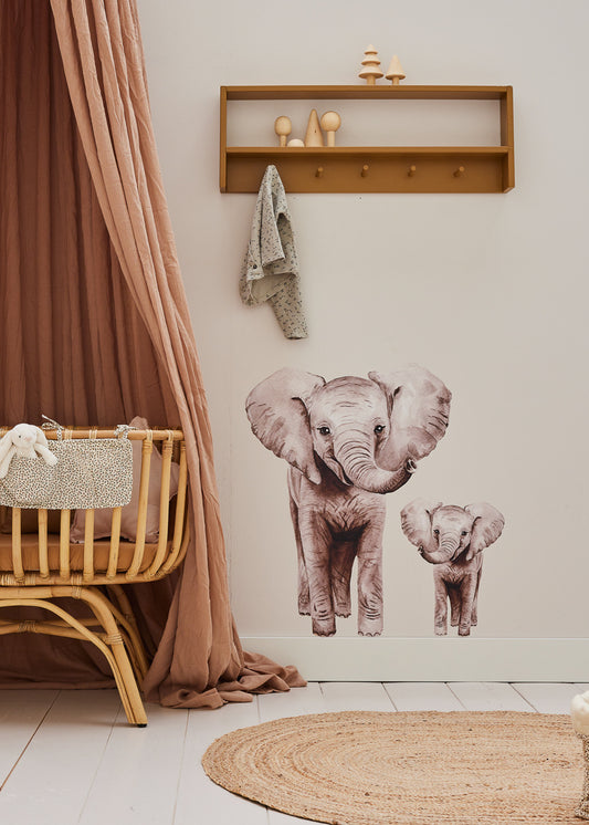 Stickers Muraux | Duo Éléphants