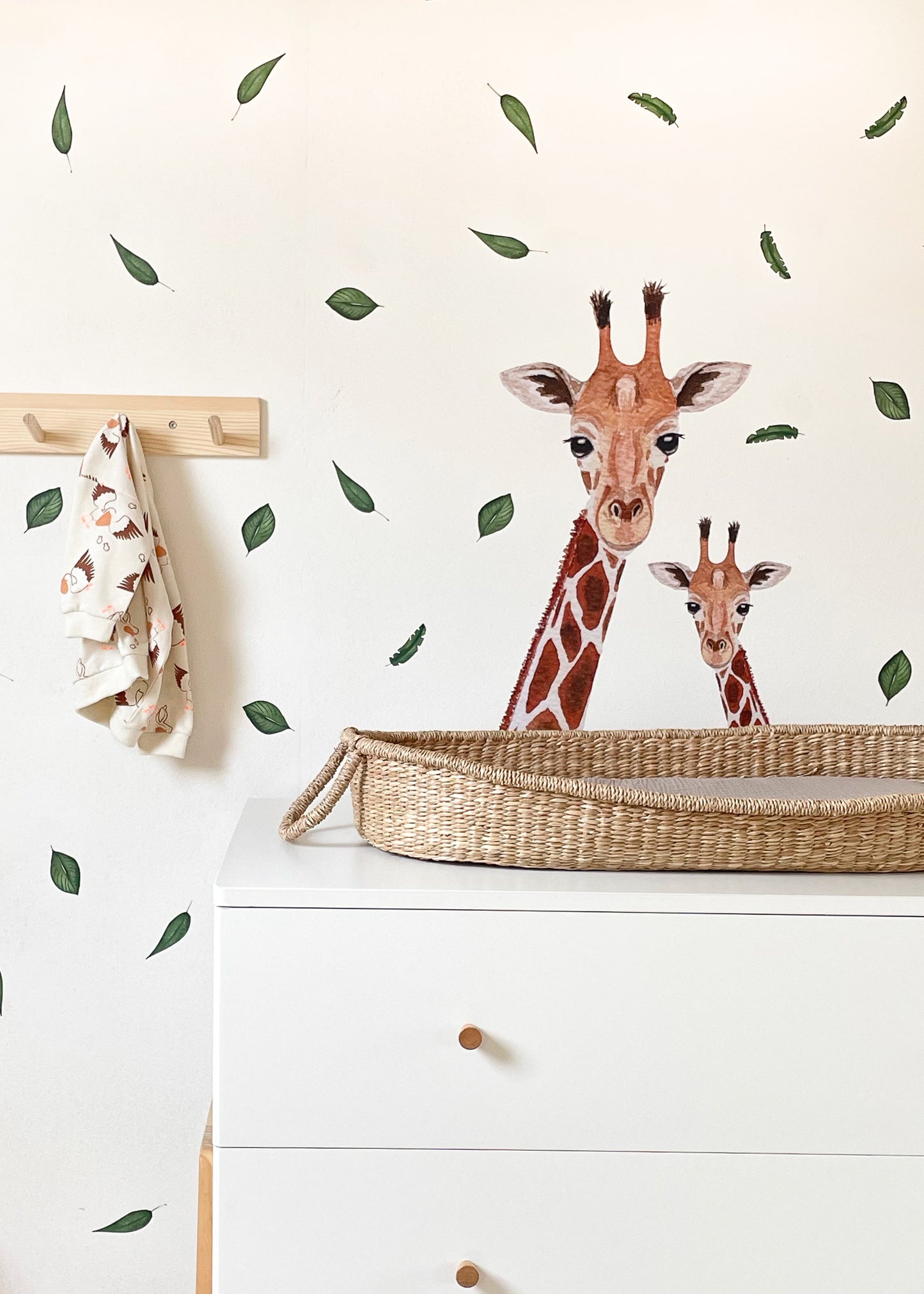Stickers muraux | Têtes de girafes aquarelles
