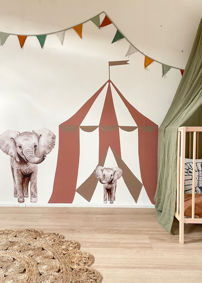 Stickers Muraux | Duo Éléphants