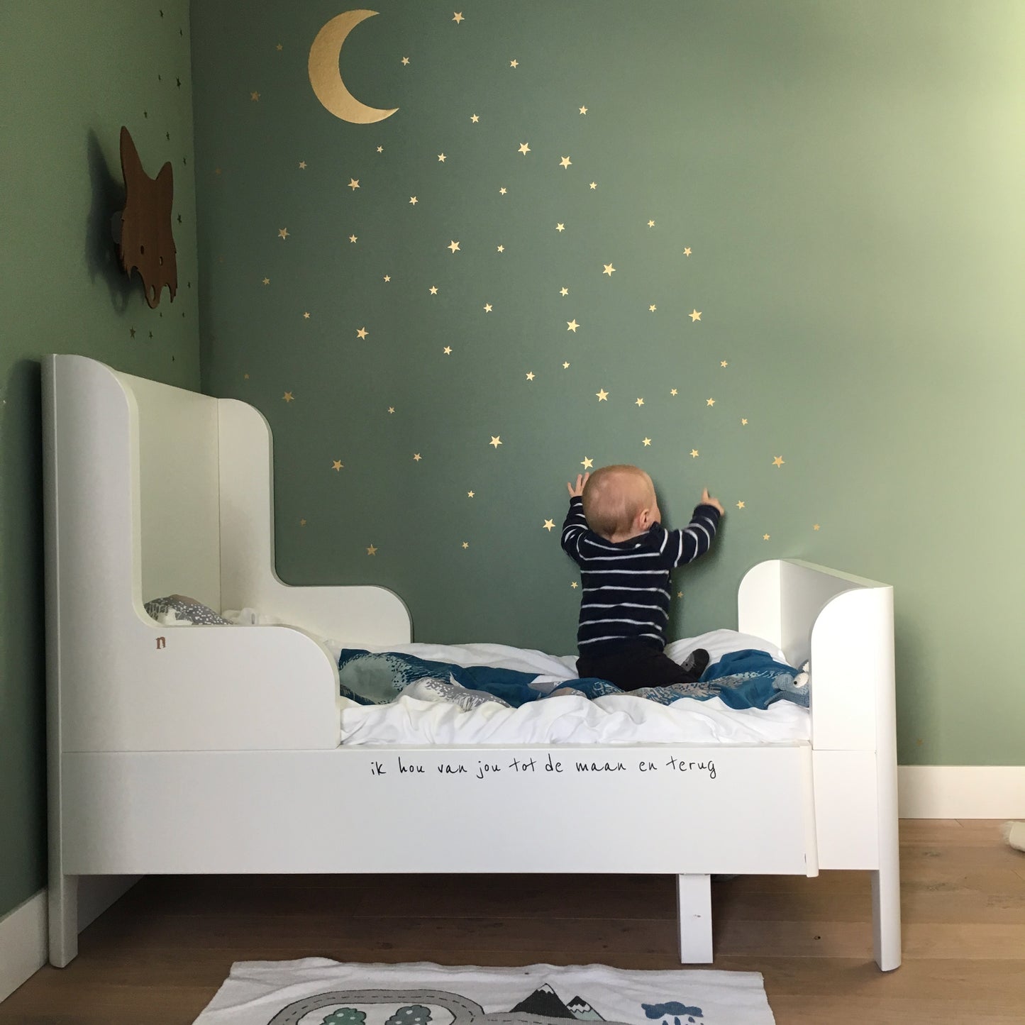 Stickers muraux | Lune et étoiles (Or)