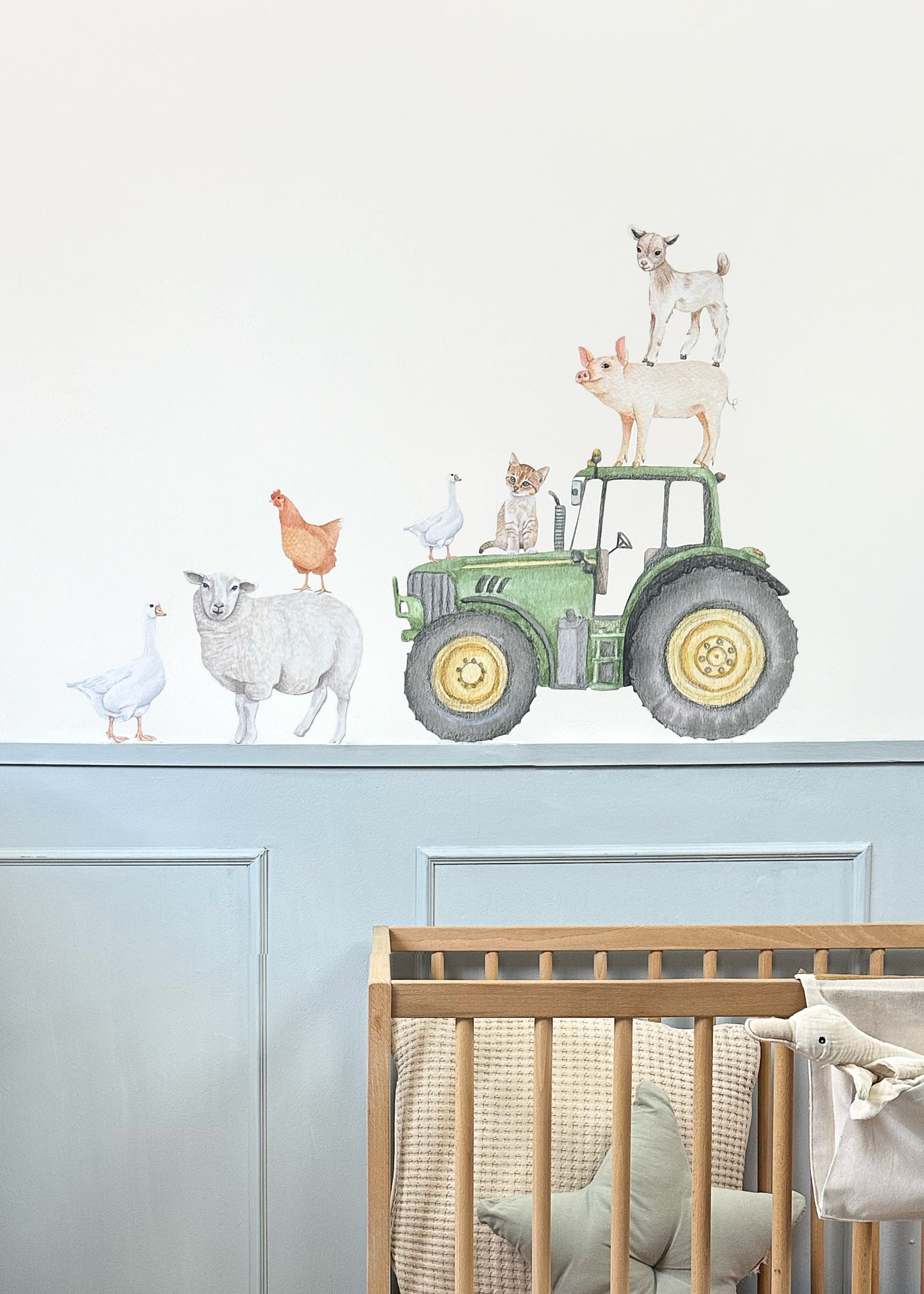 Set: tractor with farm animals