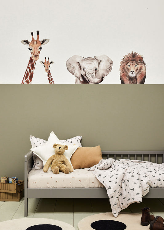 Muurstickers |  Jungle hoofden set